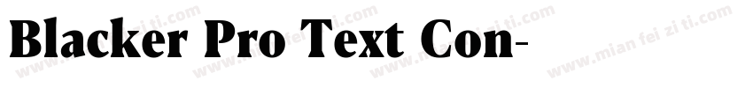 Blacker Pro Text Con字体转换